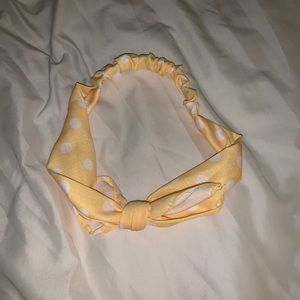 yellow polka dot headband